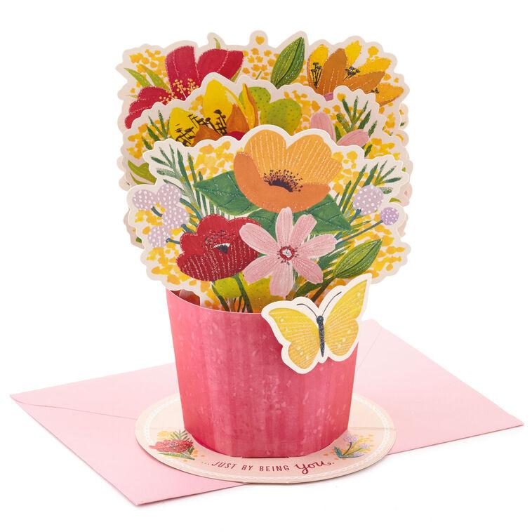 hallmark Beautiful You Flower Bouquet 3D Pop-Up Card