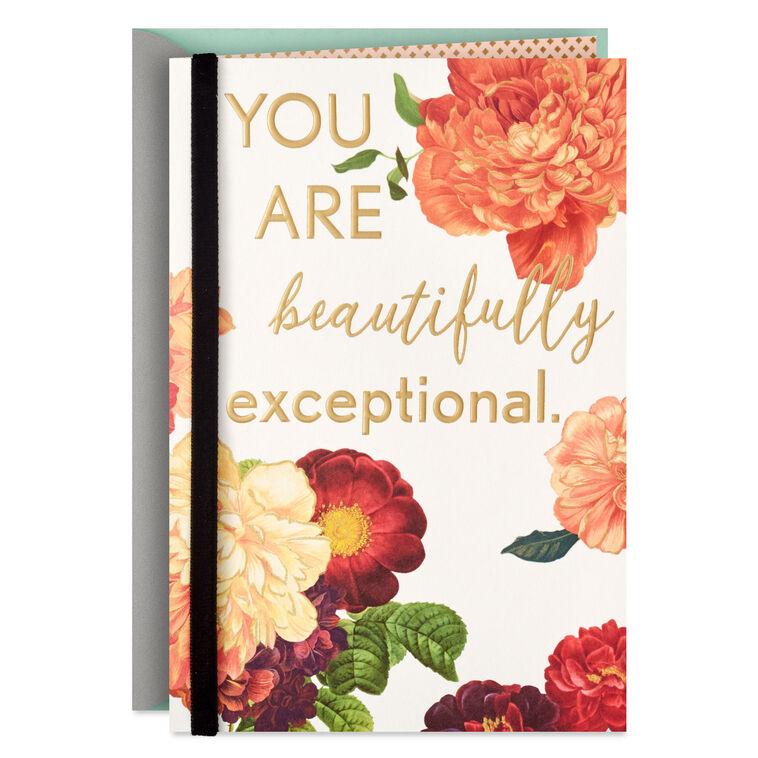 hallmark Beautifully Exceptional Birthday Card for Her
