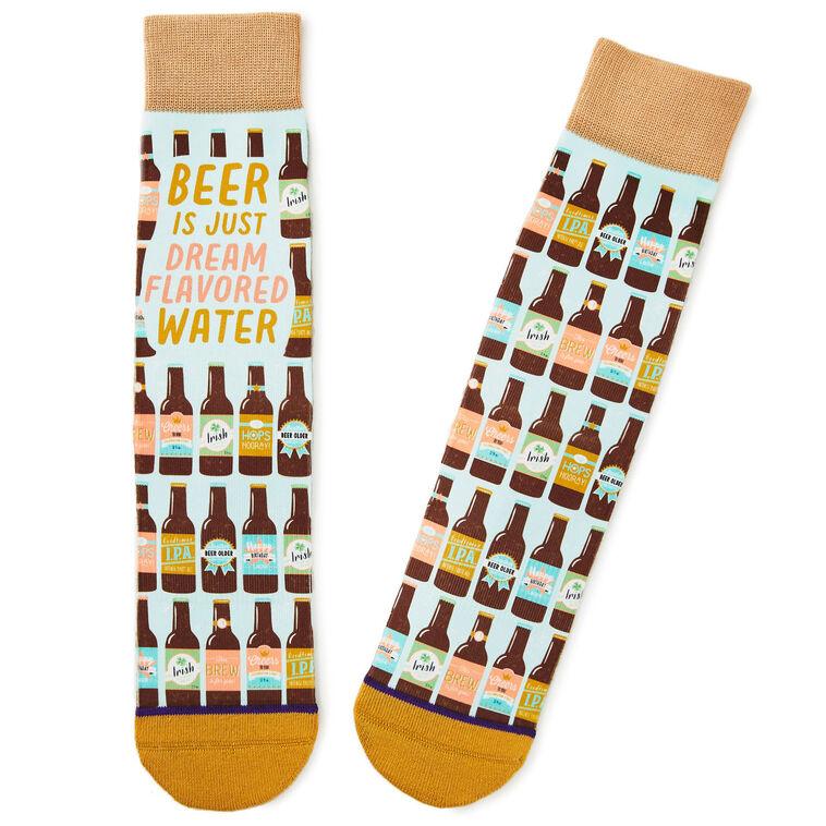 hallmark Beer Is Dream-Flavored Water Funny Crew Socks