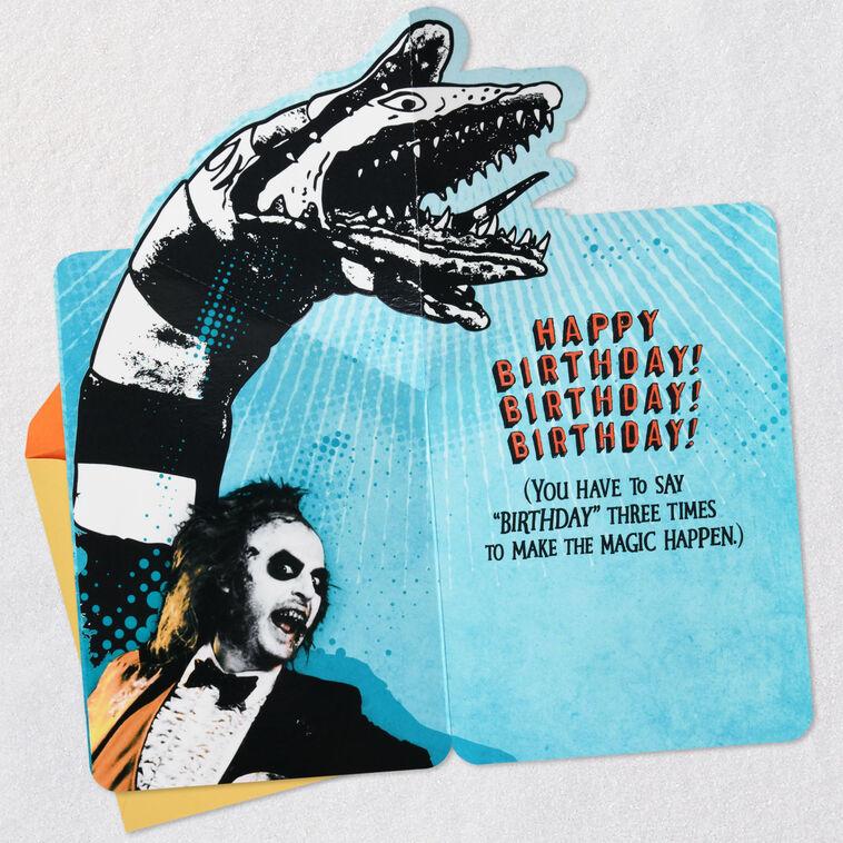 Hallmark Beetlejuice It's Showtime Pop-Up Birthday Card