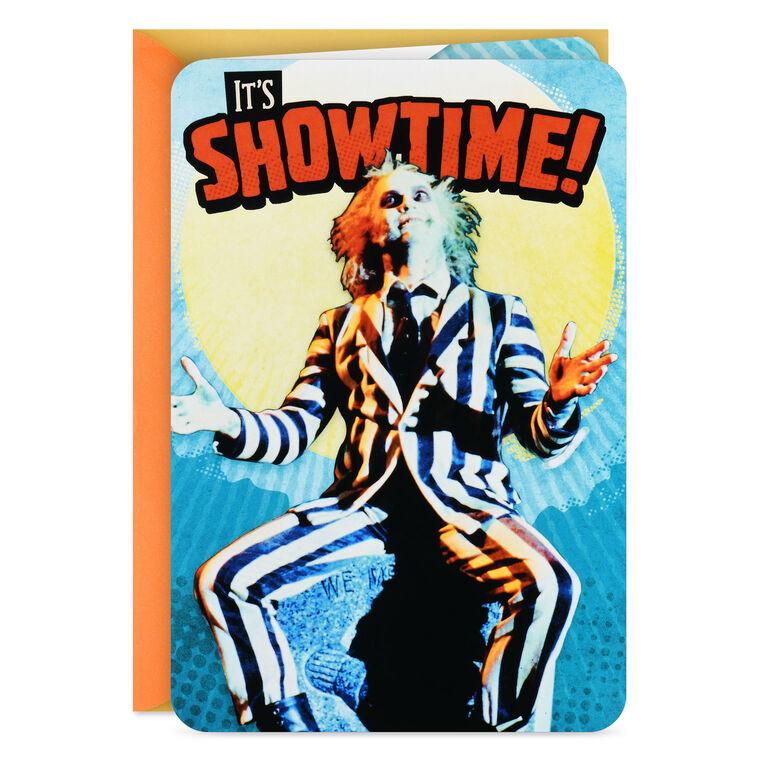 hallmark Beetlejuice It's Showtime Pop-Up Birthday Card
