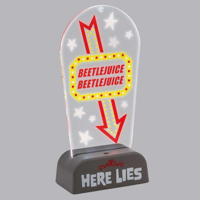 Hallmark Beetlejuice™ Light-Up Tabletop Sign 10.5"