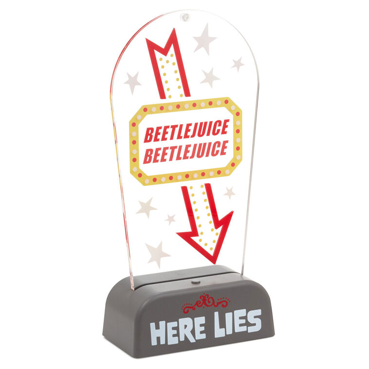 hallmark Beetlejuice™ Light-Up Tabletop Sign 10.5"