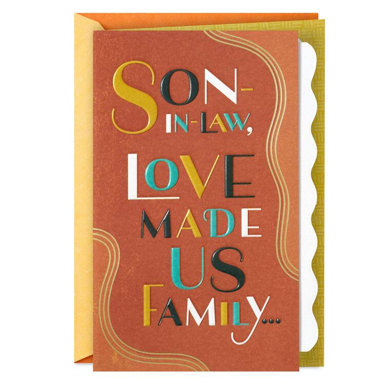 hallmark Being Family With You Is Wonderful Birthday Card for Son-in-Law