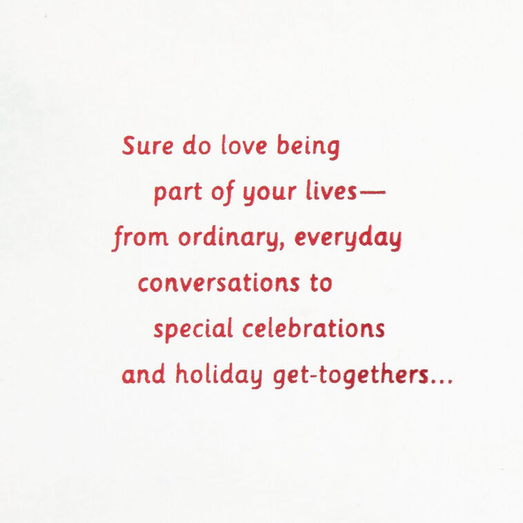 Hallmark Being Part Of Your Lives Christmas Card For Daughter And Her Husband