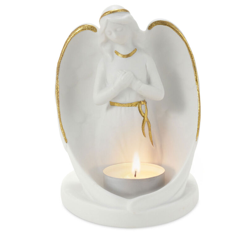 Hallmark Bereavement Angel Figurine Tea-Light Holder 4.87"