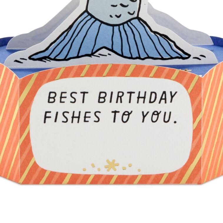 Hallmark Best Birthday Fishes Funny 3D Pop-Up Birthday Card