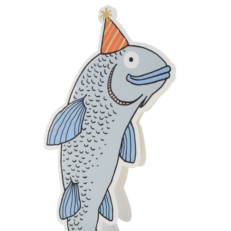 Hallmark Best Birthday Fishes Funny 3D Pop-Up Birthday Card