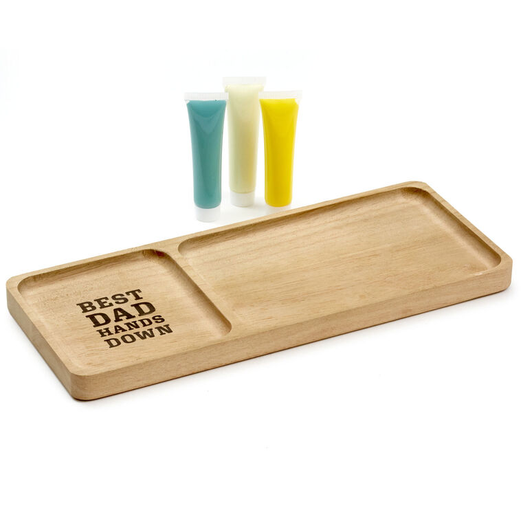 hallmark Best Dad Hands Down Trinket Tray Handprint Kit 12x5