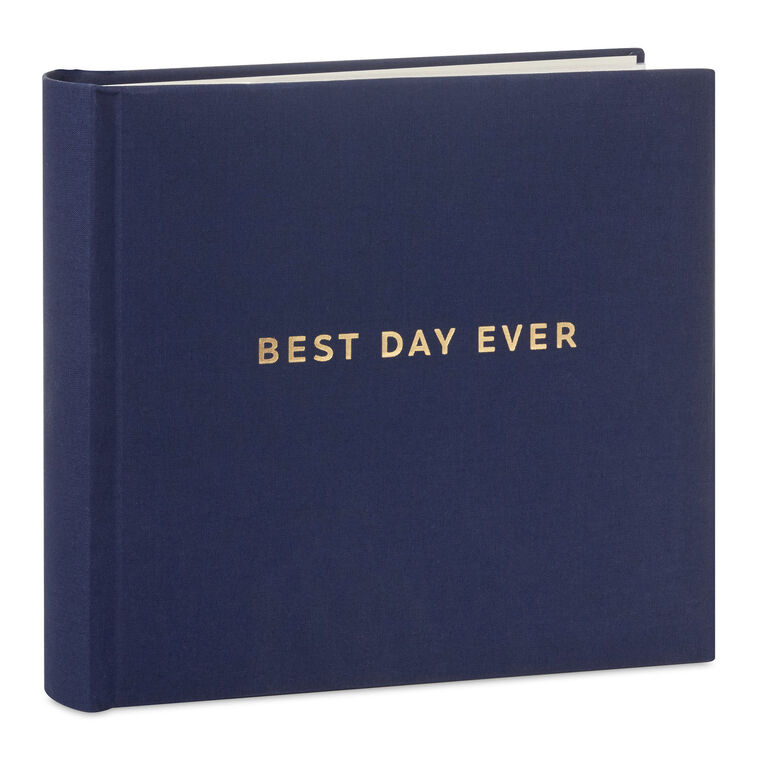 hallmark Best Day Ever Gold on Navy Linen Photo Album
