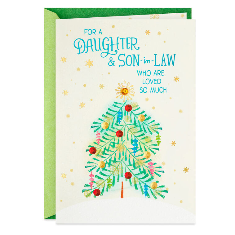 hallmark Best Gifts Christmas Card for Daughter and Son-in-Law