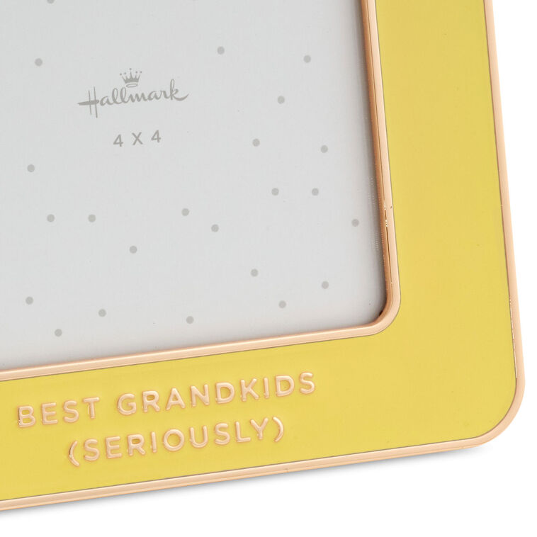 Hallmark Best Grandkids Yellow Enamel Picture Frame 4x4