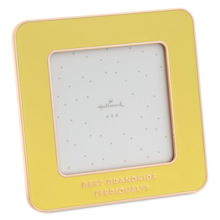 hallmark Best Grandkids Yellow Enamel Picture Frame 4x4