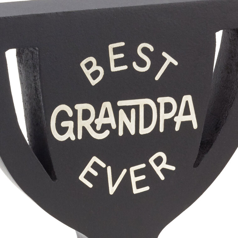 Hallmark Best Grandpa Ever Trophy-Shaped Quote Sign 5.3x6