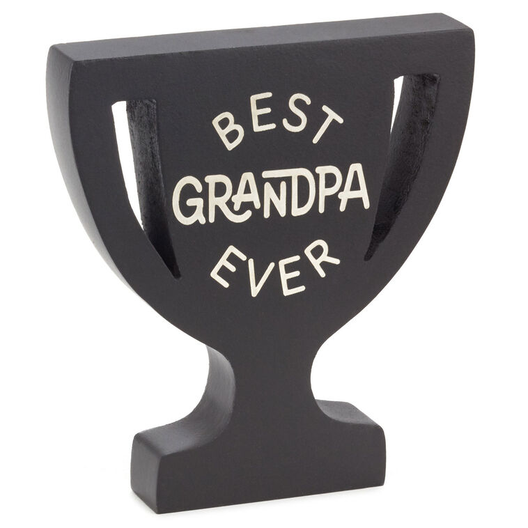 hallmark Best Grandpa Ever Trophy-Shaped Quote Sign 5.3x6