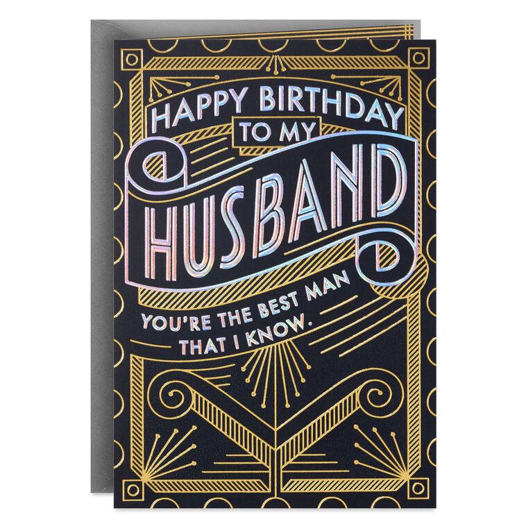 hallmark Best Man I Know Art Deco Romantic Birthday Card for Husband