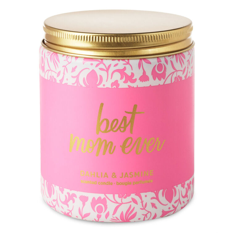 hallmark Best Mom Ever Dahlia and Jasmine Scented Jar Candle 7 oz