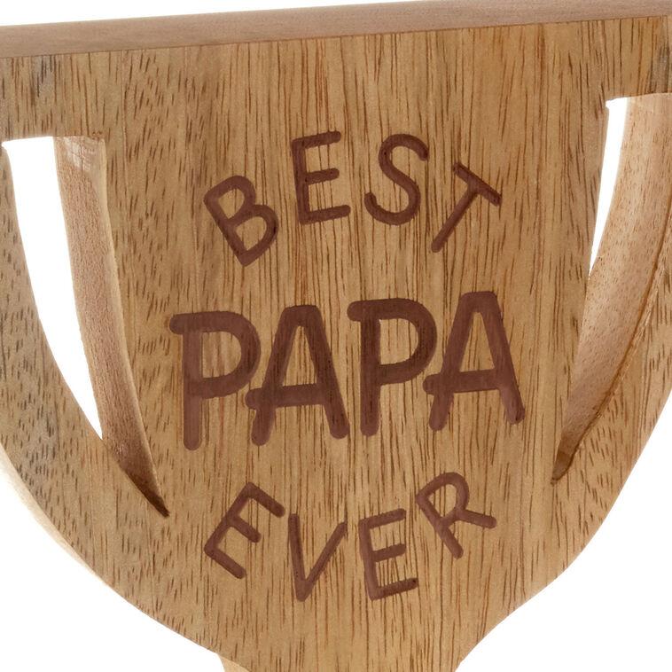 Hallmark Best Papa Ever Trophy-Shaped Quote Sign 5.3x6