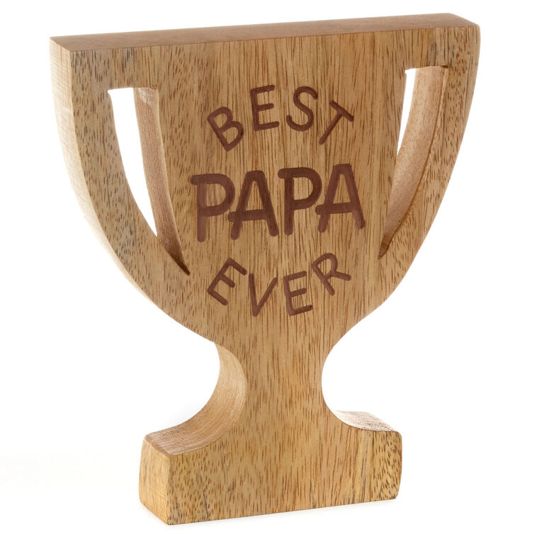 hallmark Best Papa Ever Trophy-Shaped Quote Sign 5.3x6