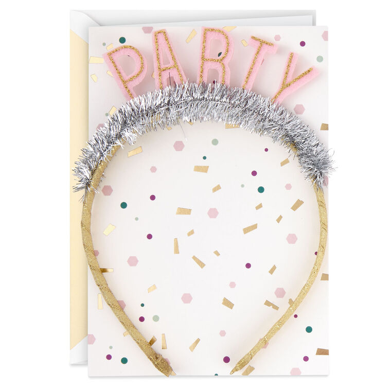 hallmark Best Reason to Celebrate Birthday Card With Party Headband