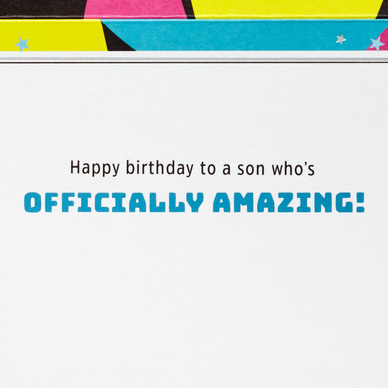 Hallmark Best Son Customizable Birthday Card With Fill-in-the-Blank Certificate