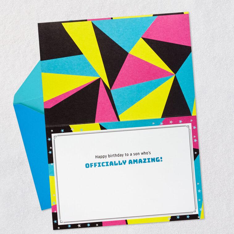 Hallmark Best Son Customizable Birthday Card With Fill-in-the-Blank Certificate