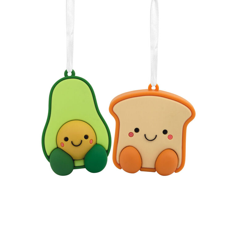 hallmark Better Together Avocado and Toast Magnetic Hallmark Ornaments Set of 2