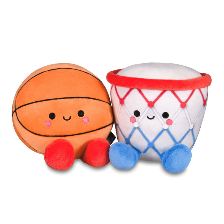 hallmark Better Together Basketball and Hoop Magnetic Plush Pair 6" H