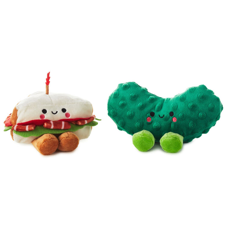Hallmark Better Together BLT And Pickle Magnetic Plush Pair 4"