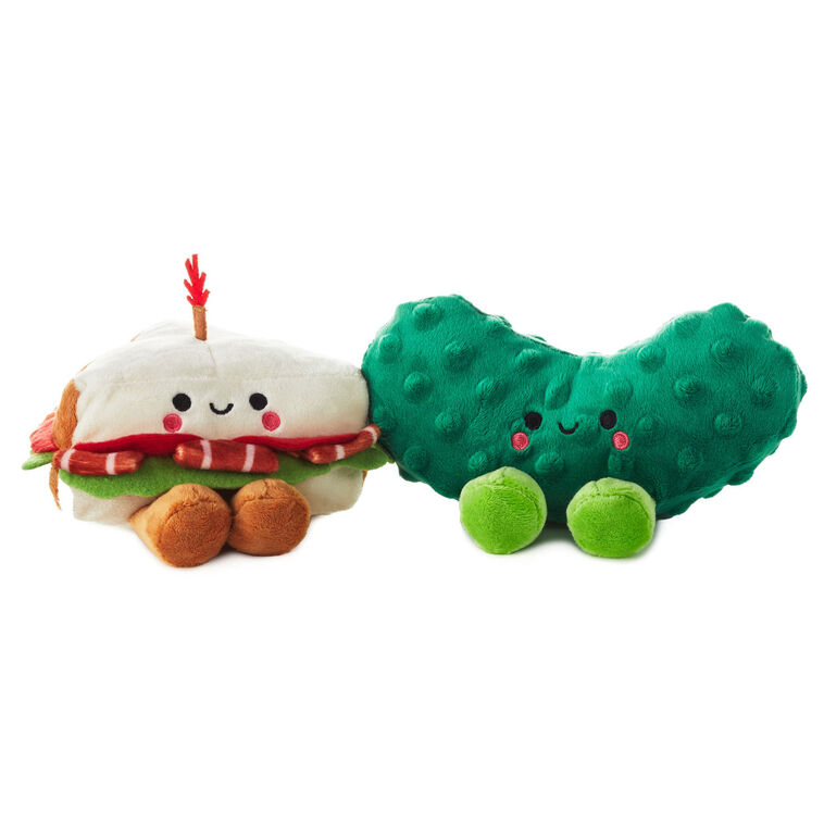 hallmark Better Together BLT and Pickle Magnetic Plush Pair 4"