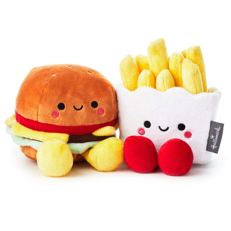 hallmark Better Together Burger and Fries Magnetic Plush 5"