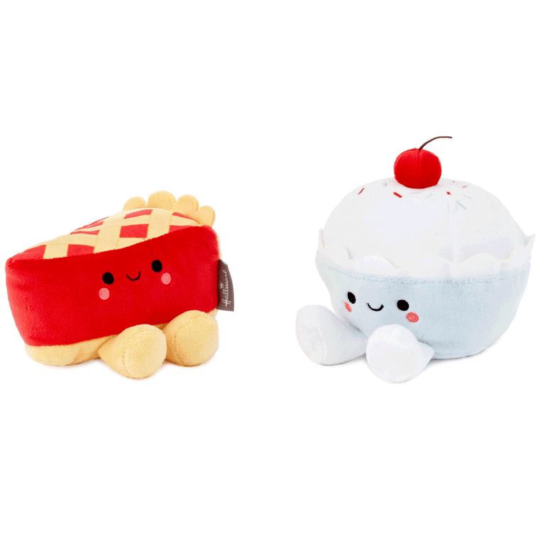 Hallmark Better Together Cherry Pie And Ice Cream Magnetic Plush Pair 5"