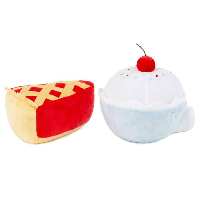 Hallmark Better Together Cherry Pie And Ice Cream Magnetic Plush Pair 5"
