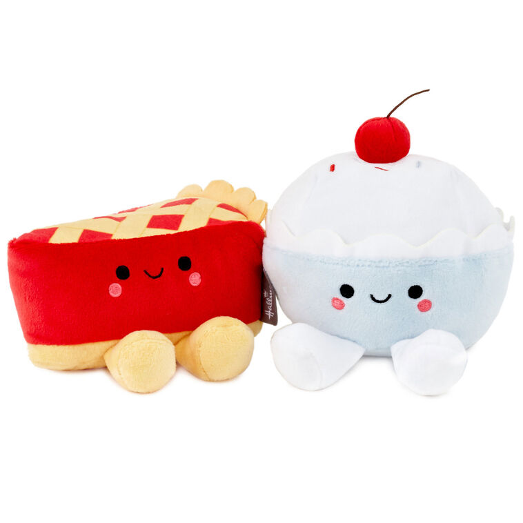 hallmark Better Together Cherry Pie and Ice Cream Magnetic Plush Pair 5"