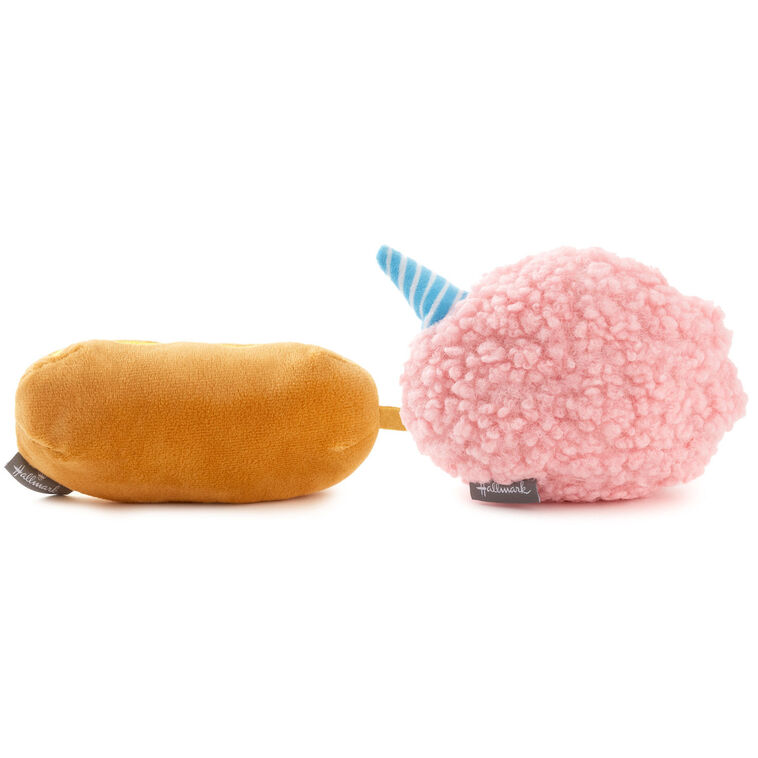 Hallmark Better Together Corn Dog And Cotton Candy Magnetic Plush Pair 3"