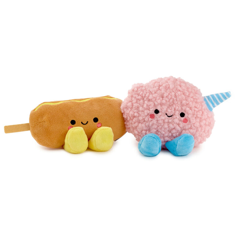 hallmark Better Together Corn Dog and Cotton Candy Magnetic Plush Pair 3"
