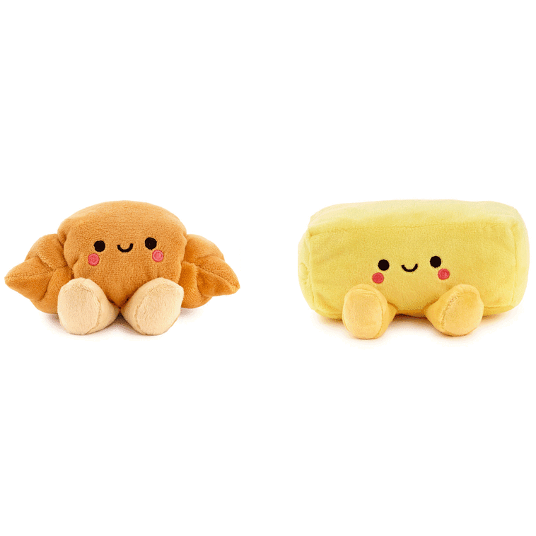 Hallmark Better Together Croissant And Butter Magnetic Plush Pair 2.5"