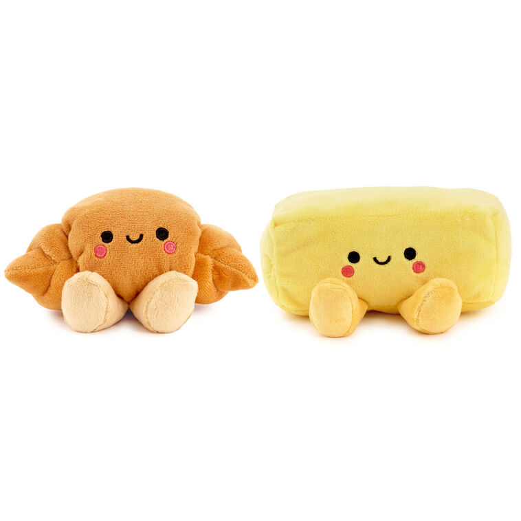 Hallmark Better Together Croissant And Butter Magnetic Plush Pair 2.5"