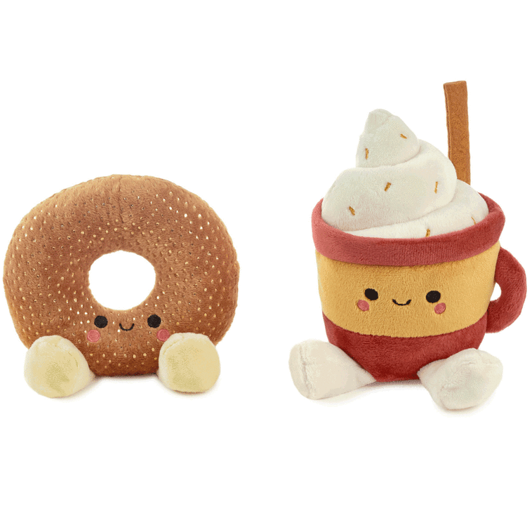 Hallmark Better Together Doughnut And Latte Magnetic Plush 7"