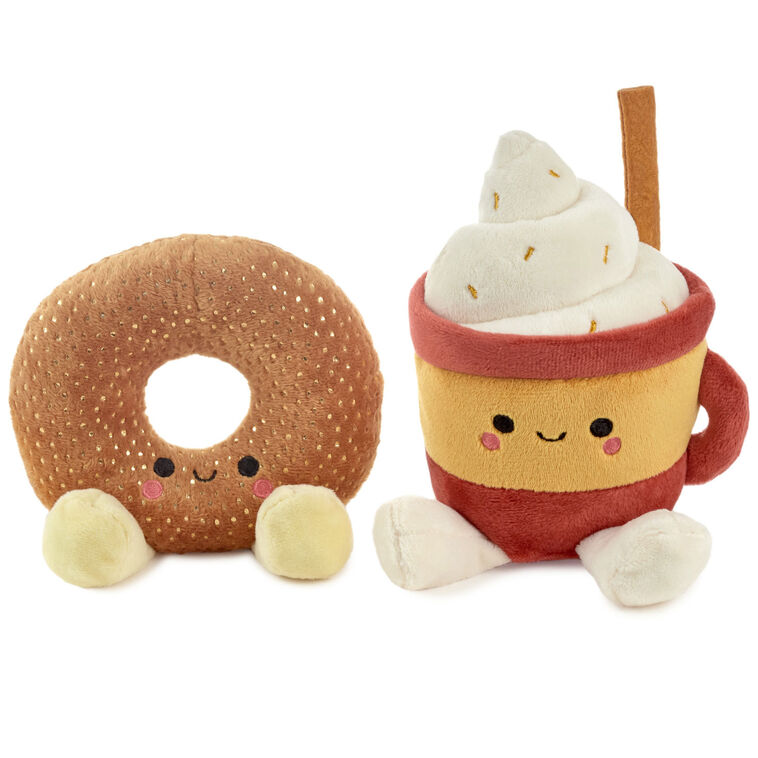 Hallmark Better Together Doughnut And Latte Magnetic Plush 7"