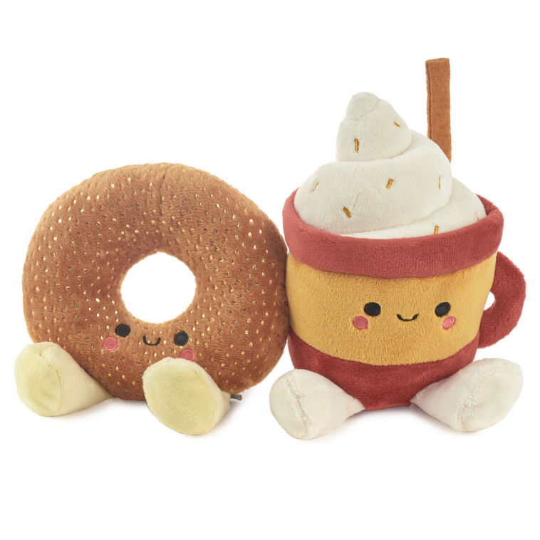 hallmark Better Together Doughnut and Latte Magnetic Plush 7"