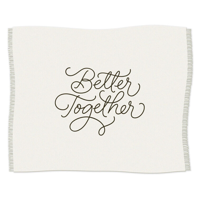 Hallmark Better Together Embroidered Throw Blanket 80x60