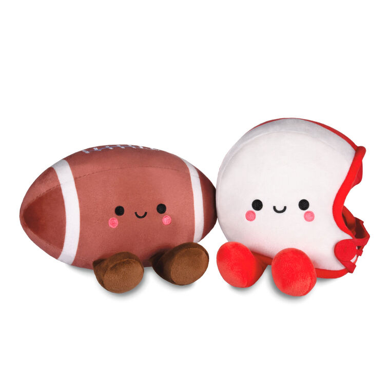 hallmark Better Together Football and Helmet Magnetic Plush Pair 5" H