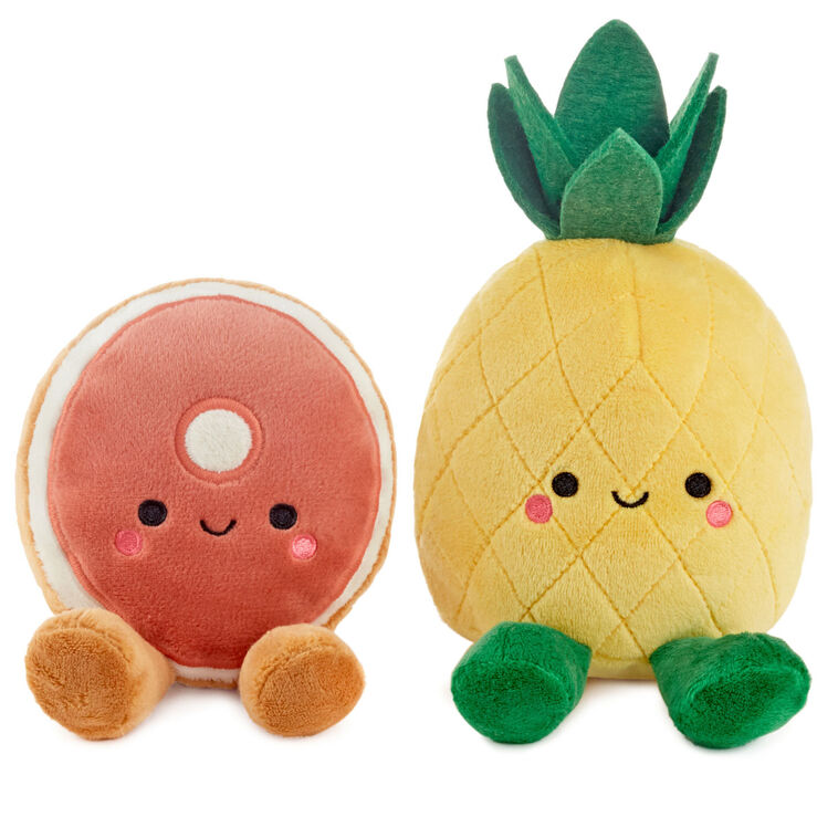 Hallmark Better Together Ham And Pineapple Magnetic Plush Pair 7"