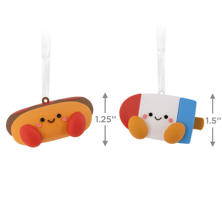 Hallmark Better Together Hot Dog And Freeze Pop Magnetic Hallmark Ornaments Set Of 2
