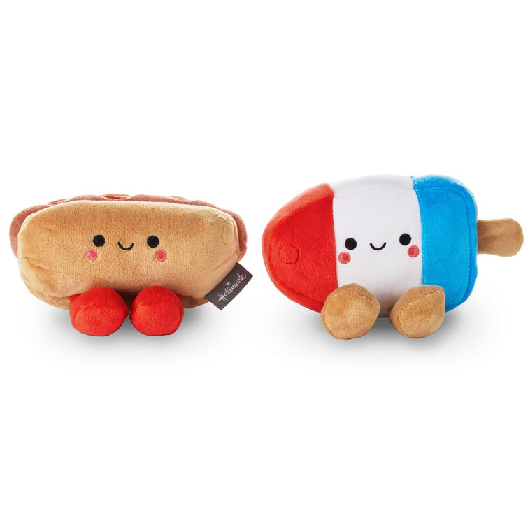 Hallmark Better Together Hot Dog And Freeze Pop Magnetic Plush Pair 3.5"