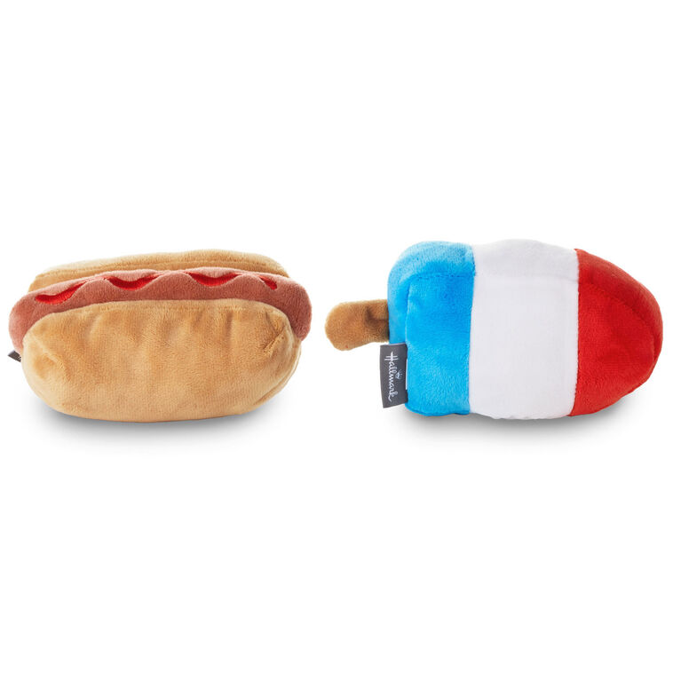 Hallmark Better Together Hot Dog And Freeze Pop Magnetic Plush Pair 3.5"