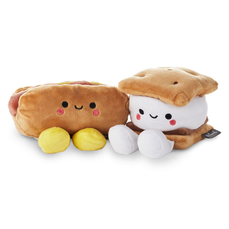 hallmark Better Together Hot Dog and S'More Magnetic Plush 4"