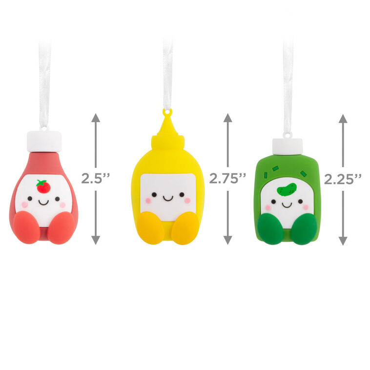 Hallmark Better Together Ketchup Mustard And Relish Magnetic Hallmark Ornaments Set Of 3