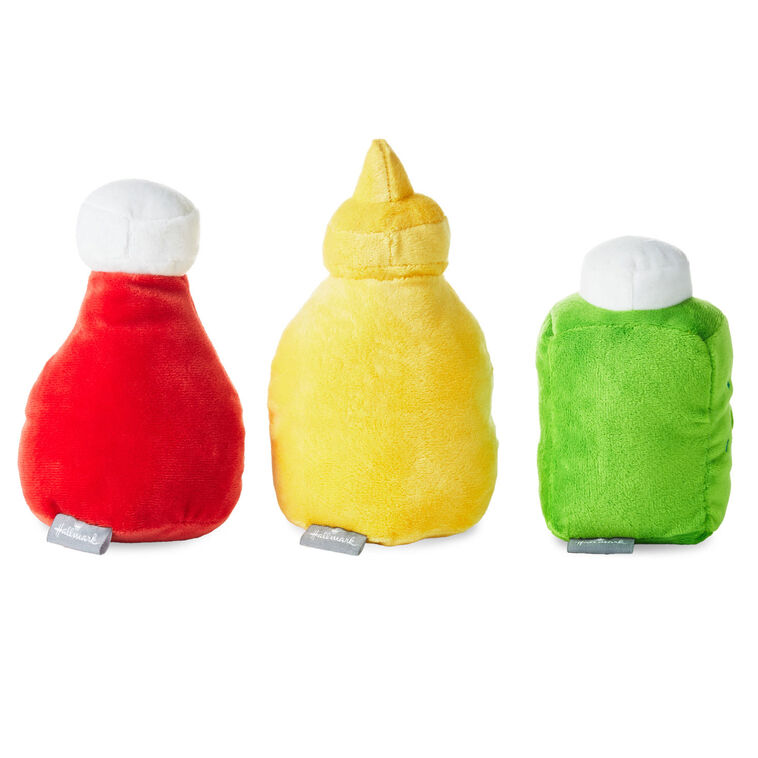 Hallmark Better Together Ketchup Mustard And Relish Magnetic Plush Trio 7.5"